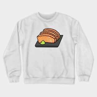 Salmon Sashimi on a Plate Crewneck Sweatshirt